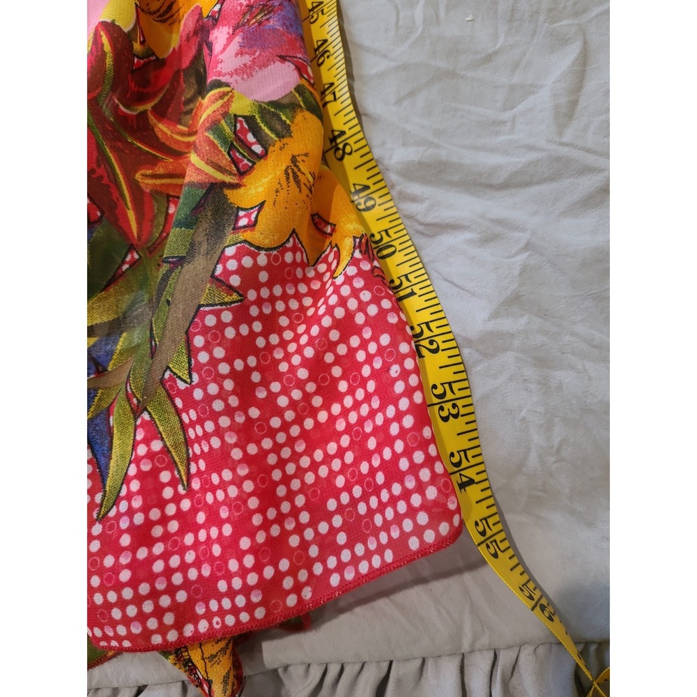 Spy Zone Exchange Women's SZ LG  Maxi Dress  flowy animal/ floral print tie belt - Picture 8 of 12